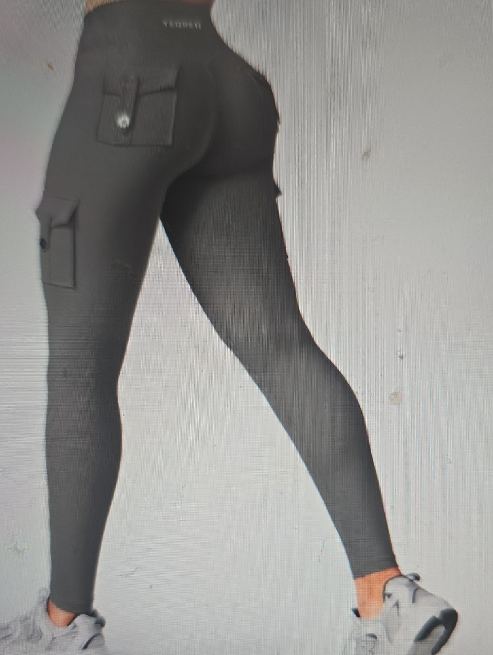 YEOREO High-Waist Pocket Leggings - Black